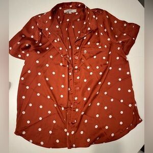 LOFT- polka dots satin pajamas